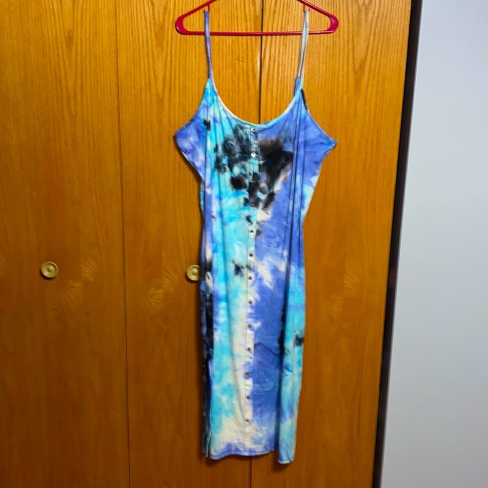Tye Dye Ribbed Button Down Dress - Picture 4 of 10